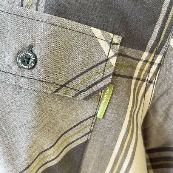 Kathmandu Short Sleeve Check Plaid Button Down Shirt. Large - Picture 3 of 10